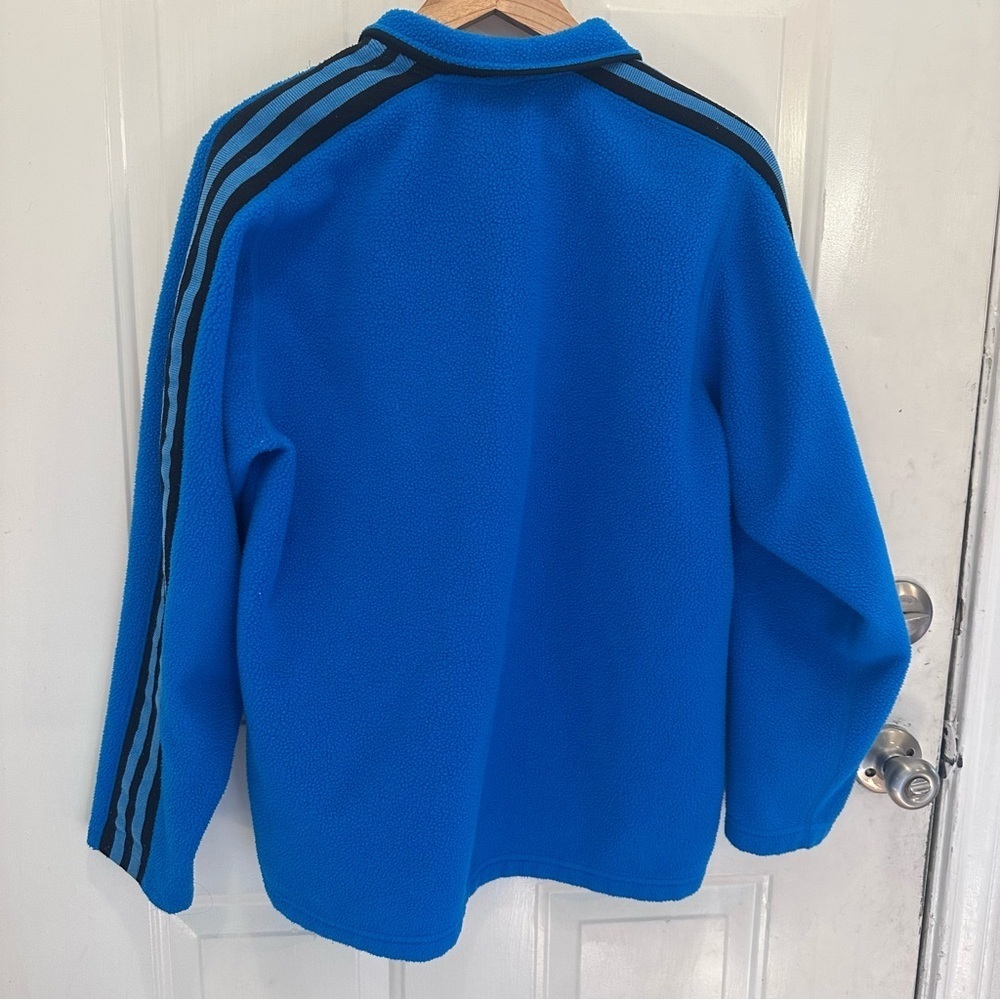 Vintage 90’s Men’s Ralph Lauren Blue Fleece with Black Stripes - Picture 5 of 5